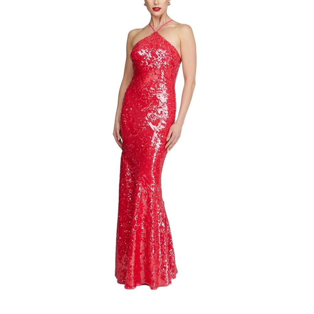 Halston Womens  Regine Gown